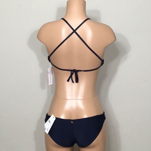 PILYQ navy Atlantis full cut bikini set. NWT - Picture 7 of 8